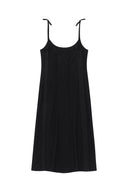 HOOK AND EYE LAYERED LONG DRESS IN BLACK image 2