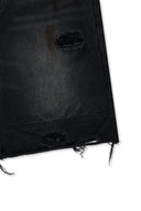 DESTROYED BERMUDA DENIM PANTS FOR MEN IN BLACK image 4