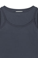 3/4 SLEEVE TOP & TANK LAYERED SET IN SMOKE BLUE image 17