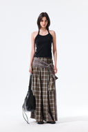 LABEL DETAIL HALTER TANK TOP IN BLACK image 19