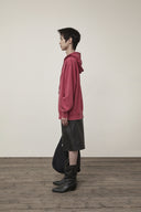 VINTAGE COLOR DYING LOGO HOODY IN RED image 11