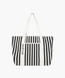 REGULAR LOGO BIG COTTON BAG IN STRIPE image 8