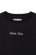 EMBROIDERY SMALL LOGO OVERSIZE TOP IN BLACK image 14