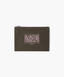 CLASSIC LOGO COLOR COTTON POUCH IN BROWN image 5