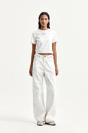 LABEL POINT LETTERING CROP TOP IN WHITE image 9