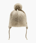 ENFANT CIRCLE LOGO EARFLAP BEANIE IN BEIGE image 1
