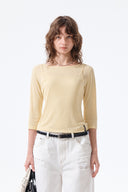 3/4 SLEEVE TOP & TANK LAYERED SET IN YELLOW image 13