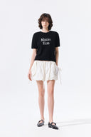 HALF SLEEVE LOGO PULLOVER FOR WOMEN IN BLACK image 9
