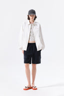 SMALL LOGO COTTON ZIP UP JUMPER IN WHITE image 11