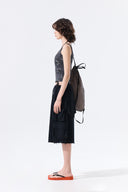 SQUARE NECK CROPPED TANK TOP IN CHARCOAL GREY image 7