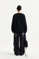 ASYMMETRIC LOGO TOP IN CHARCOAL GREY image 7