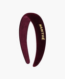 REGULAR LOGO VELVET HAIR BAND IN BURGUNDY image 6