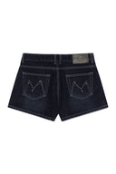 STITCH POINT DENIM SHORTS IN BLACK image 11