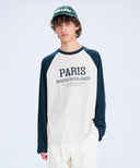 PARIS RAGLAN LONG SLEEVE IN ASH BLUE image 1