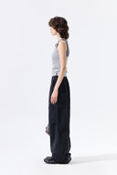 LABEL DETAIL HALTER TANK TOP IN GRAY image 16