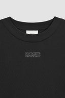LOGO EMBROIDERY OVERSIZE TOP IN BLACK image 4