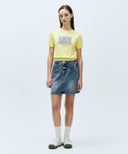W CLASSIC LOGO HALF KNIT IN LIGHT YELLOW
