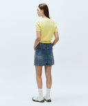 W CLASSIC LOGO HALF KNIT IN LIGHT YELLOW