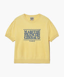 W CLASSIC LOGO HALF KNIT IN LIGHT YELLOW