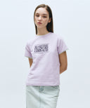 W CLASSIC LOGO TEE IN LIGHT PURPLE