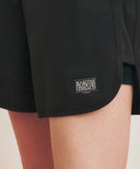 MARITHE SPORT W DOUBLE-LAYER SHORTS IN BLACK