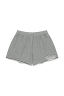 DISTRESSED TERRY SKORT SHORTS IN GRAY image 13