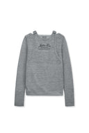 MOHAIR LAYERED KNIT PULLOVER IN LIGHT GRAY image 14