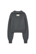 HOOK POINT TWO WAY CROSS CARDIGAN IN GRAY image 12