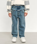 KIDS X-POCKET TAPERED DENIM PANTS IN BLUE image 11