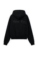 BACK LOGO ESSENTIAL HOODY ZIP UP IN BLACK image 8