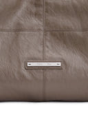 SIDE STRING LEATHER BIG SHOULDER BAG IN BROWN image 8