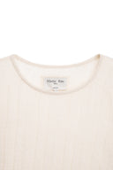 DIAGONAL TEXTURE KNIT TOP IN LIGHT BEIGE image 3