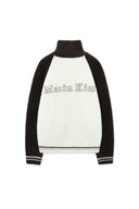 HIGH NECK RAGLAN KNIT ZIP UP FOR WOMEN IN DARK BROWN image 12