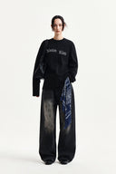ASYMMETRIC LOGO TOP IN CHARCOAL GREY image 9