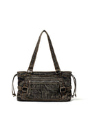 MATIN WASHED DENIM SQUARE BAG IN BLACK image 1