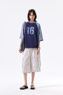 RAW EDGE RAGLAN TOP IN NAVY image 11