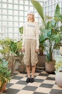 NYLON STRING HALF PANTS IN BEIGE image 13