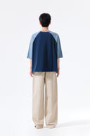 SIDE TAB WASHED COTTON PANTS IN CHARCOAL GREY image 7