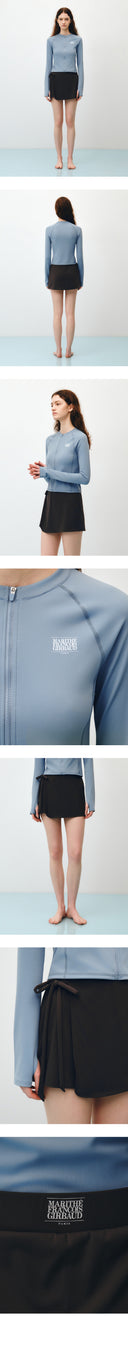 MARITHE SPORT W RASHGUARD SET-UP IN ASH BLUE image 6