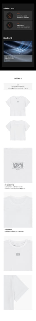 MARITHE SPORT W CLASSIC LOGO CROP TEE IN WHITE image 6