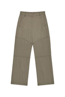 ZIPPER DETAIL NYLON PANTS IN KHAKI image 12