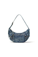 MATIN WASHED DENIM MINI HOBO BAG IN BLUE image 1