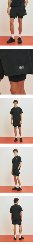 MARITHE SPORT M DOUBLE-LAYER SHORTS IN BLACK image 7