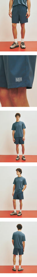 MARITHE SPORT NYLON HALF PANTS IN VINTAGE BLUE image 7