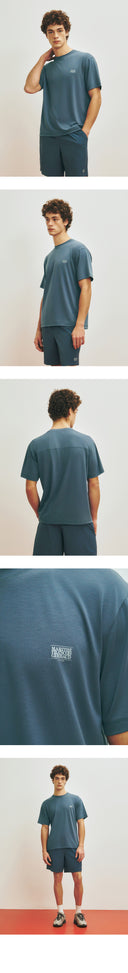 MARITHE SPORT CLASSIC LOGO TEE IN VINTAGE BLUE image 7
