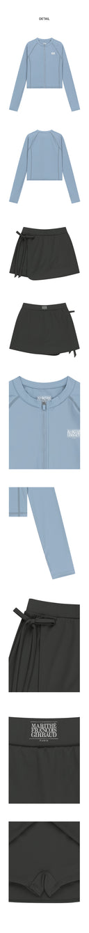 MARITHE SPORT W RASHGUARD SET-UP IN ASH BLUE image 7