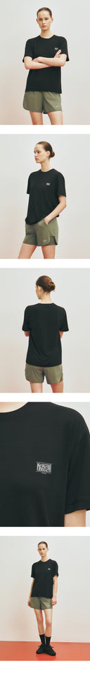 MARITHE SPORT CLASSIC LOGO TEE IN BLACK image 7