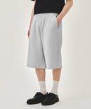 EMBO LOGO BERMUDA SWEAT SHORTS IN LIGHT HEATHER GREY image 12