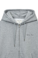 BACK LOGO ESSENTIAL HOODY ZIP UP IN GRAY image 9