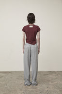TWIST POINT SLIM TOP IN BURGUNDY image 7
